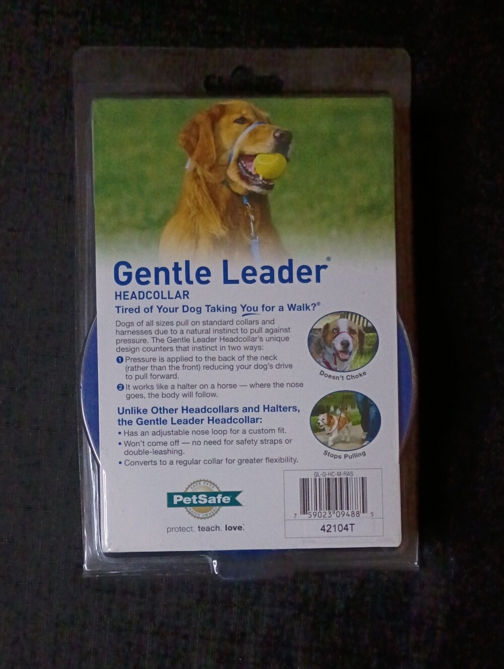 Brand New Gentle Leader Size M With Padded Nose Loop Raspberry Color - Picture 2 of 4